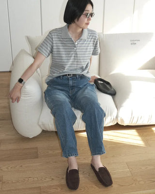Striped polo shirt