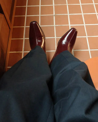 Glossy Ankle Boots