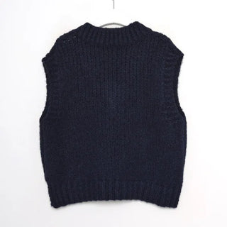 Asymmetrical Oversized Knit Vest