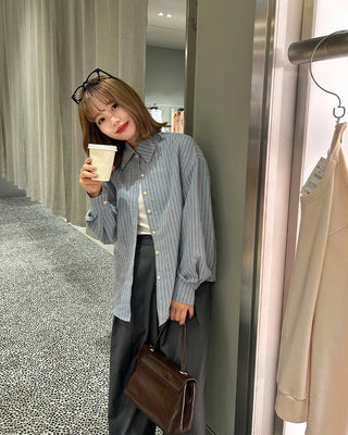 Oversized striped shirt