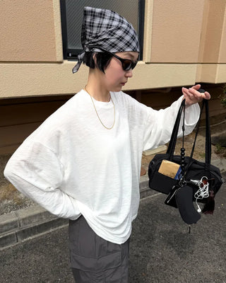 Summer check scarf