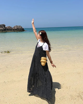 [BEST 50] Sheer Dot Long Dress