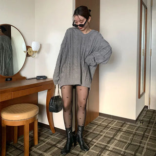 Ribbon sheer stockings