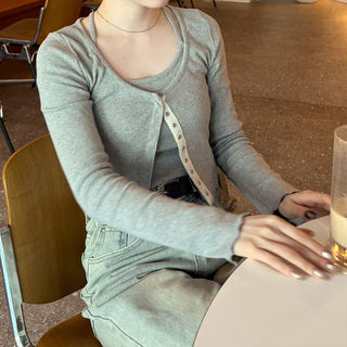 Halter neck & cardigan set