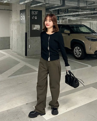Checkpoint knit cardigan