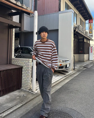 Pigment Border Long T-Shirt