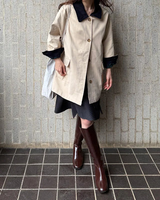 Leather long boots