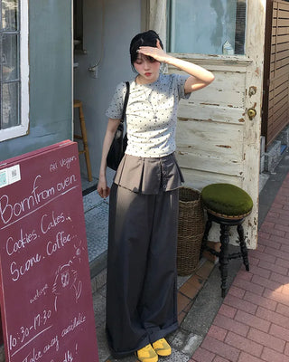 Layered slacks pants