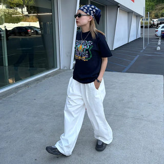 Unisex Wide-Leg Cotton Pants