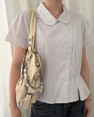 Zip Detail Motor Boston Bag