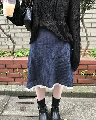 Layered midi skirt