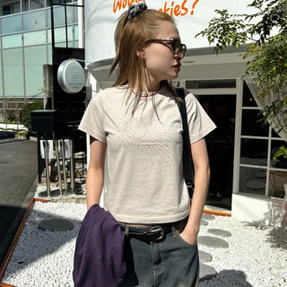Graphic Round Short-Sleeve T-Shirt