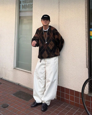 Cotton Curved Pants