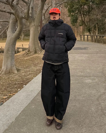 Non-faded denim pants