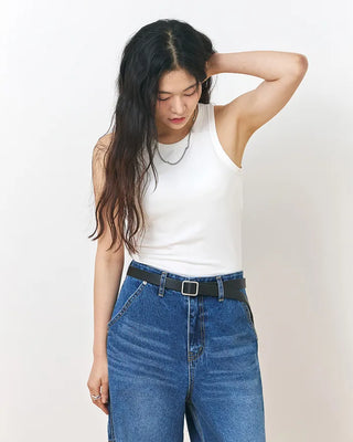[5th Re-release] (ORIGINAL) Holeless Leather Belt (black)