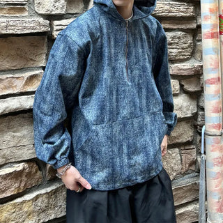(Unisex) Washed Denim Anorak