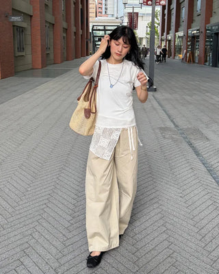 Pintuck Short-Sleeve T-Shirt