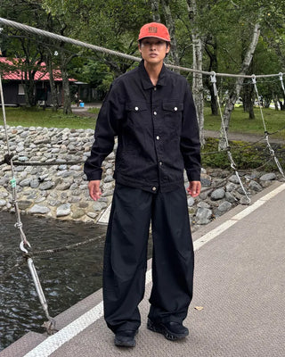 Side-Tucked Rounded Pants