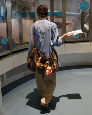 Wide-seam cotton pants