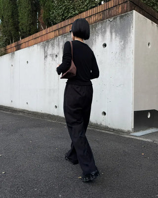 Henley neck cut and sew