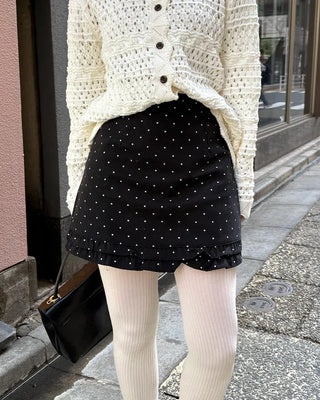 Polka dot mini skirt