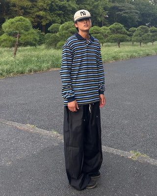 Round Tuck Wide Pants
