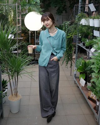 Herringbone striped pants
