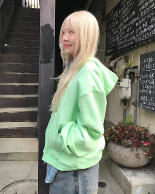 Color Point Zip Hoodie