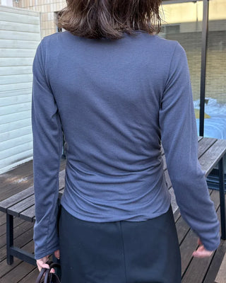 Shirred Layered Cardigan