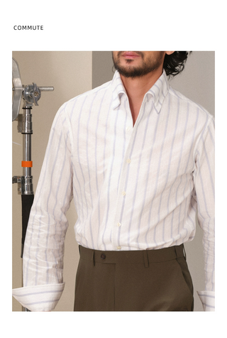 [CULTUM] Striped Easy-Care Shirt