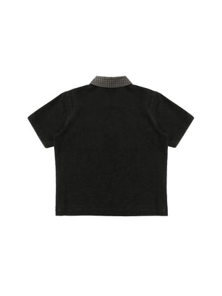 [MASONPRINCE] Check Collar Pique Cotton Polo