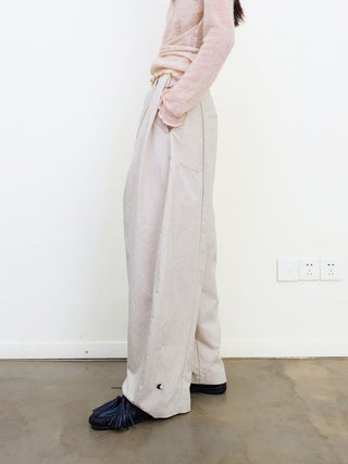 [NeverSeez] Pleated Wide-Leg Pants