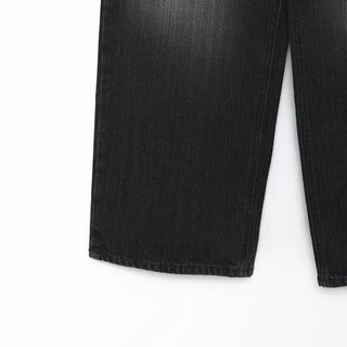 Wide denim pants