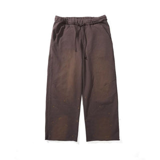 [Monterest] Washed Splatter Fleece-Lined Straight Pants