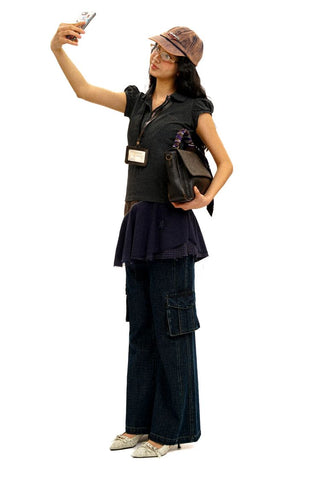 [Moromoro2] Slim Fit Polo Tee with Webbing  Placket