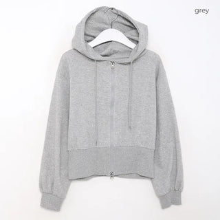 Cropped hoodie zip-up