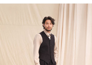 [CULTUM] Herringbone Wool Blend Suit Vest