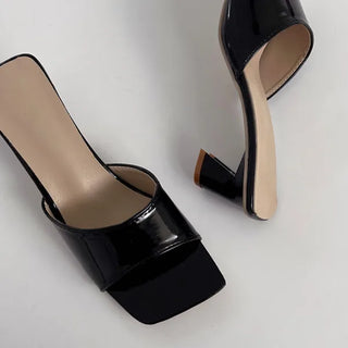 3174 Enamel Mules (6 colors)