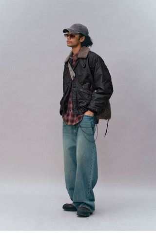 [Monterest] Detachable Fur Collar Deck Jacket