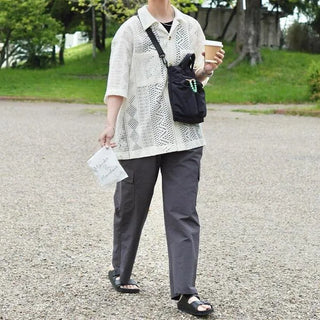 Lace half-sleeve shirt