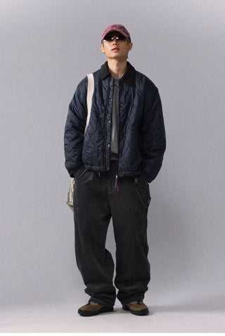 [Monterest] Quilted Coach Jacket with Corduroy Collar