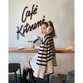 Turtleneck Slit Knit