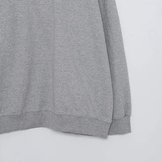 Oversized Half-Zip Color Sweatshirt