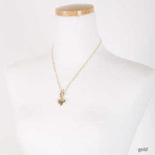 heart stick buckle necklace