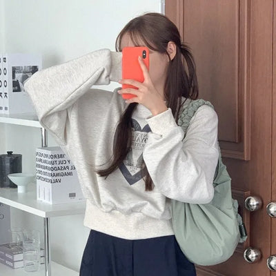 Heart print sweatshirt