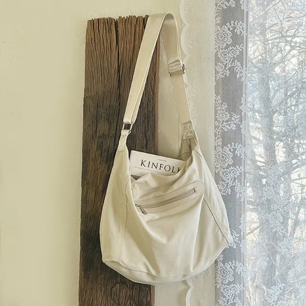 Nylon Zipper Big Cloth Eco Bag (4 colors)