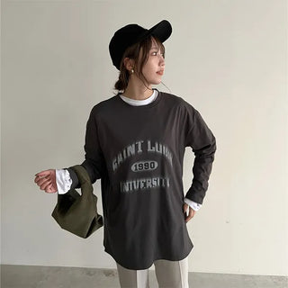 Lettering Washed T-Shirt