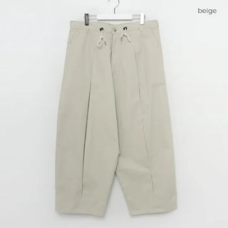 Pintuck Cotton Wide Pants