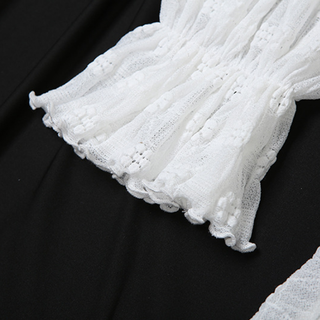 Off shoulder long sleeve bowknot solid mini dress