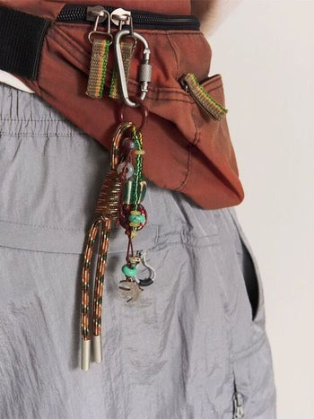 [Monterest] Handwoven Beaded Bag Charm Keychain